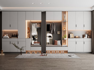 现代玄关装饰鞋柜