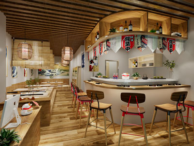 日式饭店餐馆料理店、就餐区