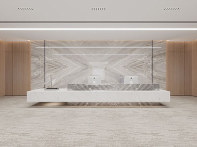 现代大堂前台接待