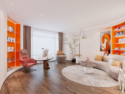 现代轻奢美容院接待区