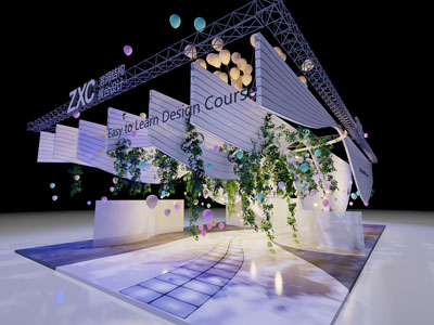 现代轻奢展台设计展厅展览