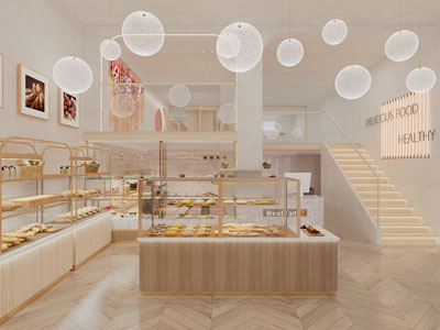 现代蛋糕、面包甜品店