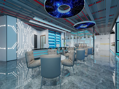 后现代科技公司接待区