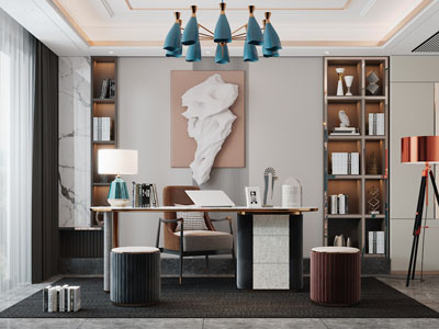 现代轻奢书房