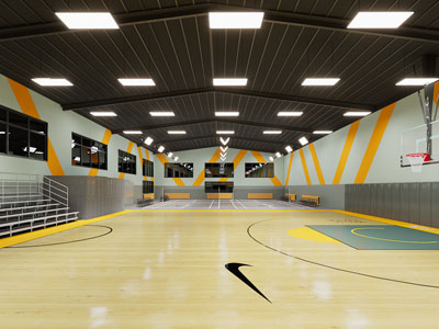 后现代篮球场体育馆