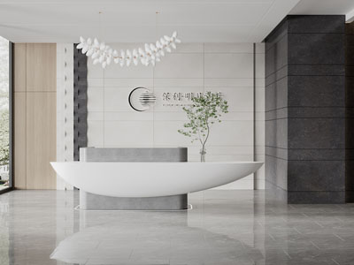 现代大堂前台接待区