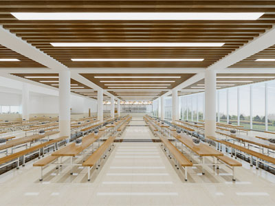 现代食堂就餐区