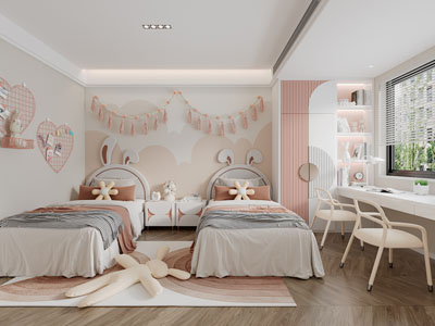 现代公主房、儿童房卧室