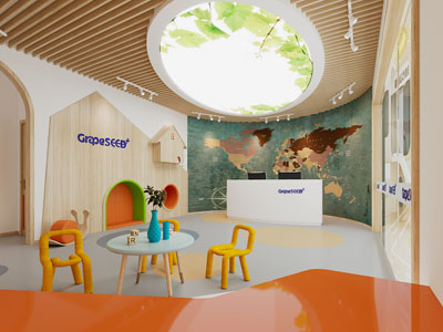 北欧公司大堂前台接待区