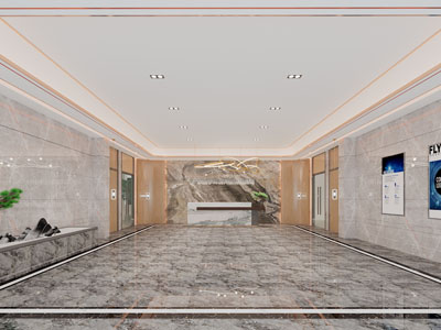 新中式大堂前台接待区