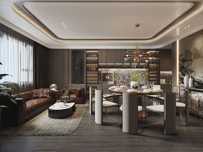 新中式客厅餐厅