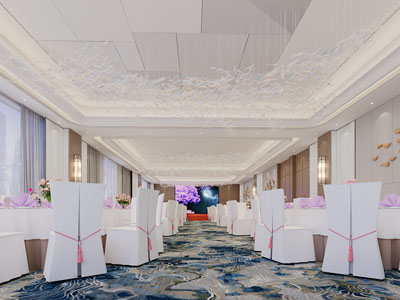 新中式酒店宴客厅、就餐区