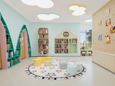 北欧幼儿园阅览室、图书馆