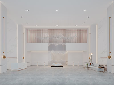 新中式大堂前台接待区