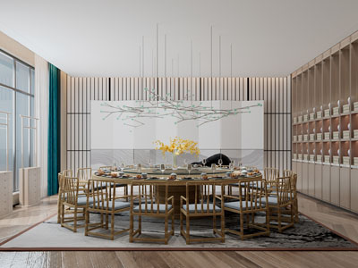 新中式酒店包厢包间