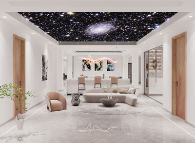 现代公司前台接待区