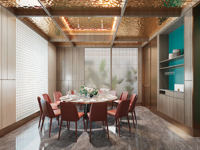 现代轻奢酒店包厢包间