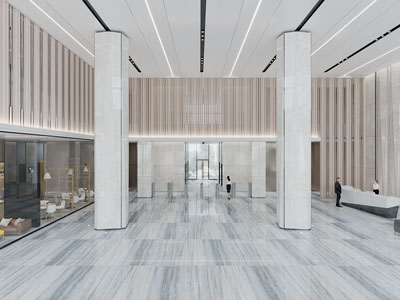 现代大堂前台接待区