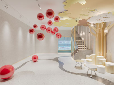 现代前台接待区