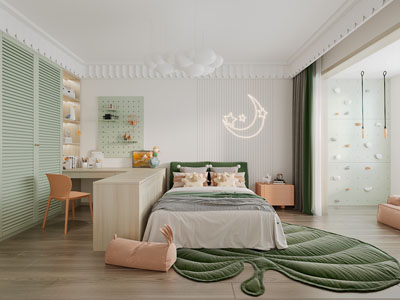 现代儿童房、卧室
