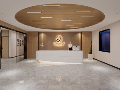 现代大堂前台接待区