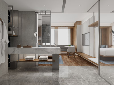 现代酒店客房套房