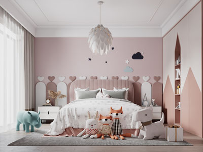 现代公主房儿童房卧室