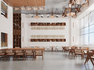 侘寂风饭店餐馆就餐区