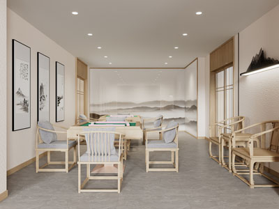 新中式棋牌室、娱乐室