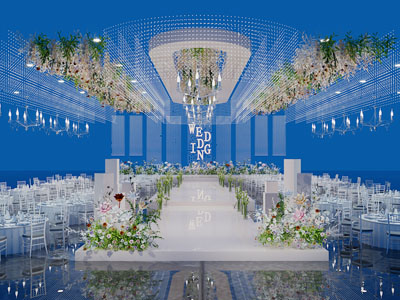 现代婚庆婚礼舞台现场