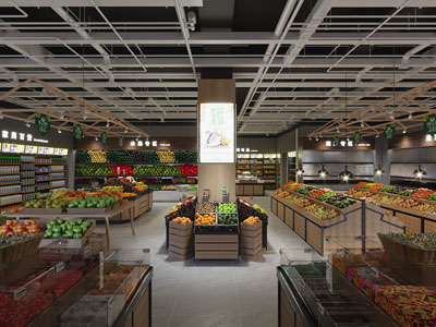 工业loft生鲜便利店百货超市