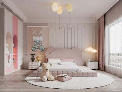 现代卧室公主房儿童房