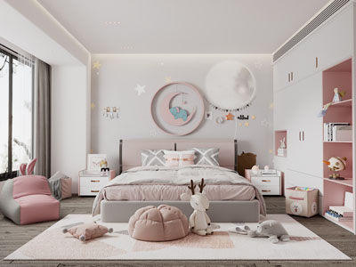 现代公主房、卧室、儿童房