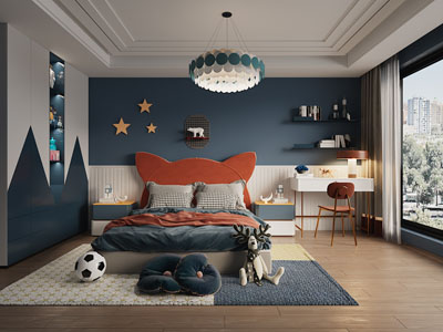 现代轻奢卧室、儿童房