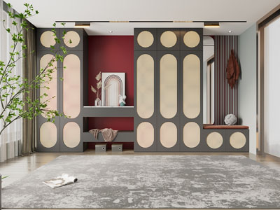 侘寂风玄关鞋柜