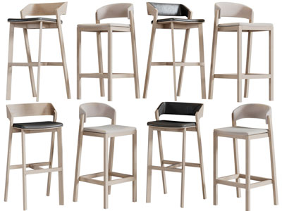 新中式实木高脚椅子、吧椅