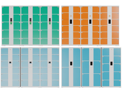 现代超市带密码的电子存包柜、储物箱
