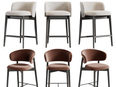 新中式布艺坐垫的休闲椅子