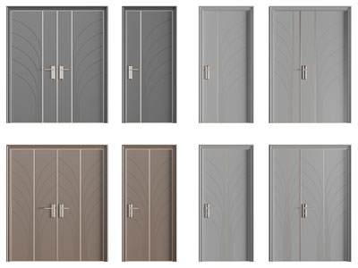 新中式双扇、单扇平开门