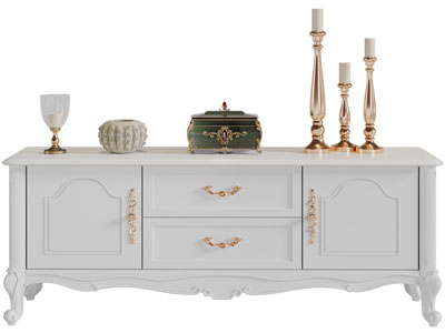 欧式白色电视柜