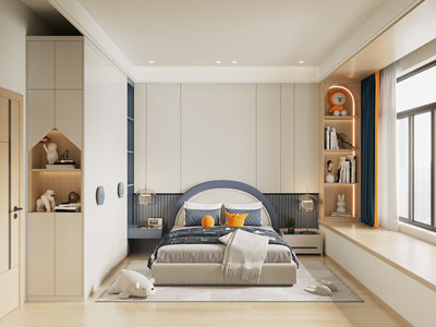 现代儿童房、卧室