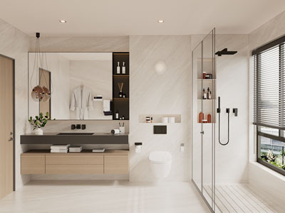 现代淋浴间、洗手间、卫浴间