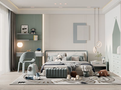 现代轻奢儿童房、卧室