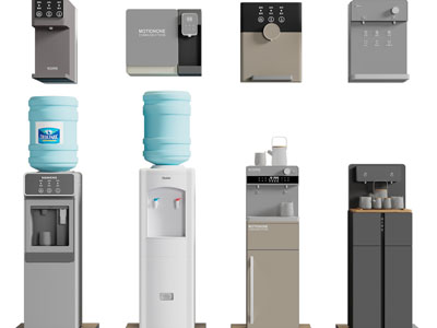 现代墙面净水器、饮水机、茶吧机