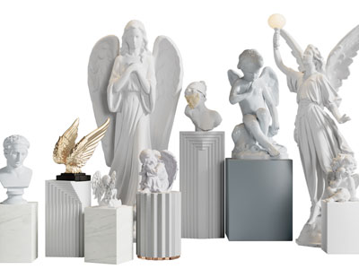 欧式白色天使雕塑雕刻