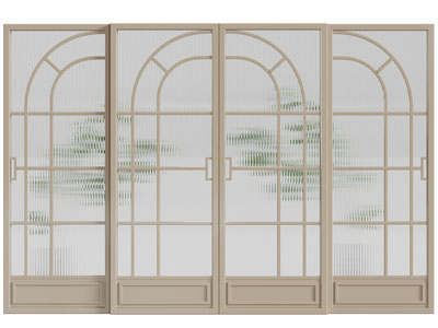 新中式办公玻璃推拉门