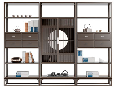 新中式实木装饰柜组合