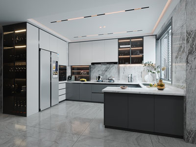 现代开放式厨房