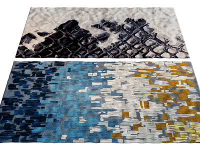 新中式长方形地毯3d模型 新中式长方形地毯