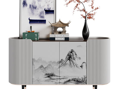 新中式玄关柜、边柜